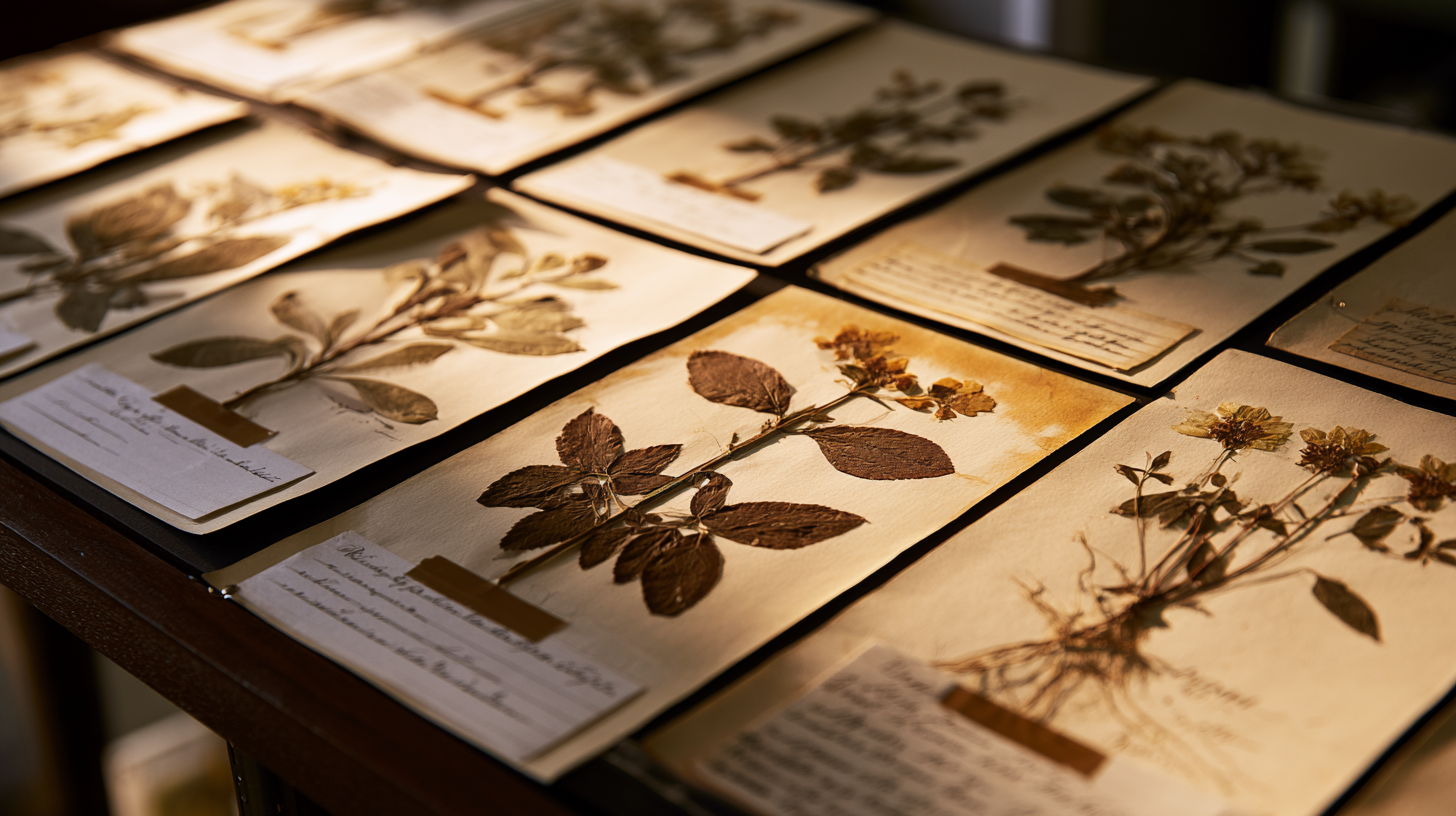 Herbarium specimen sheets