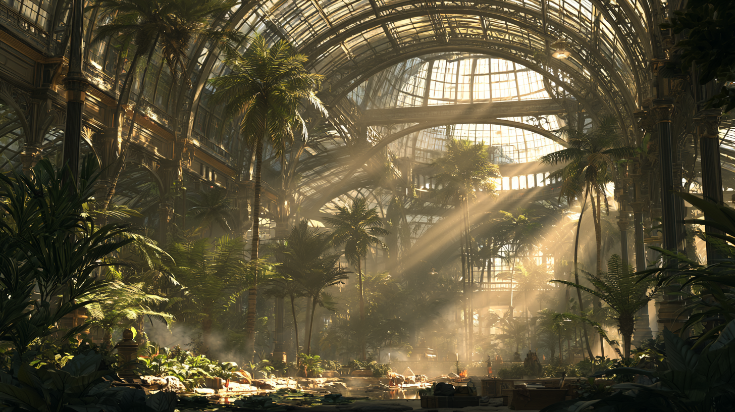 The glasshouses at Kew Gardens