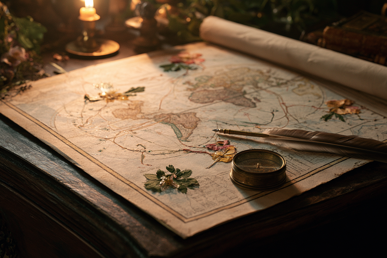 Botanical expedition map