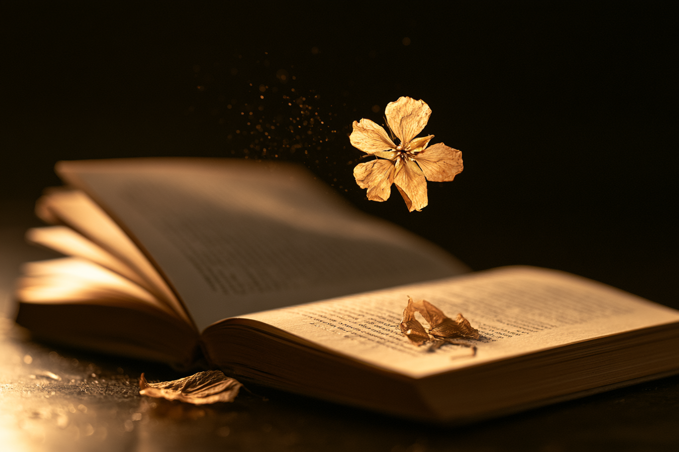 Petals or seeds falling — movement and release