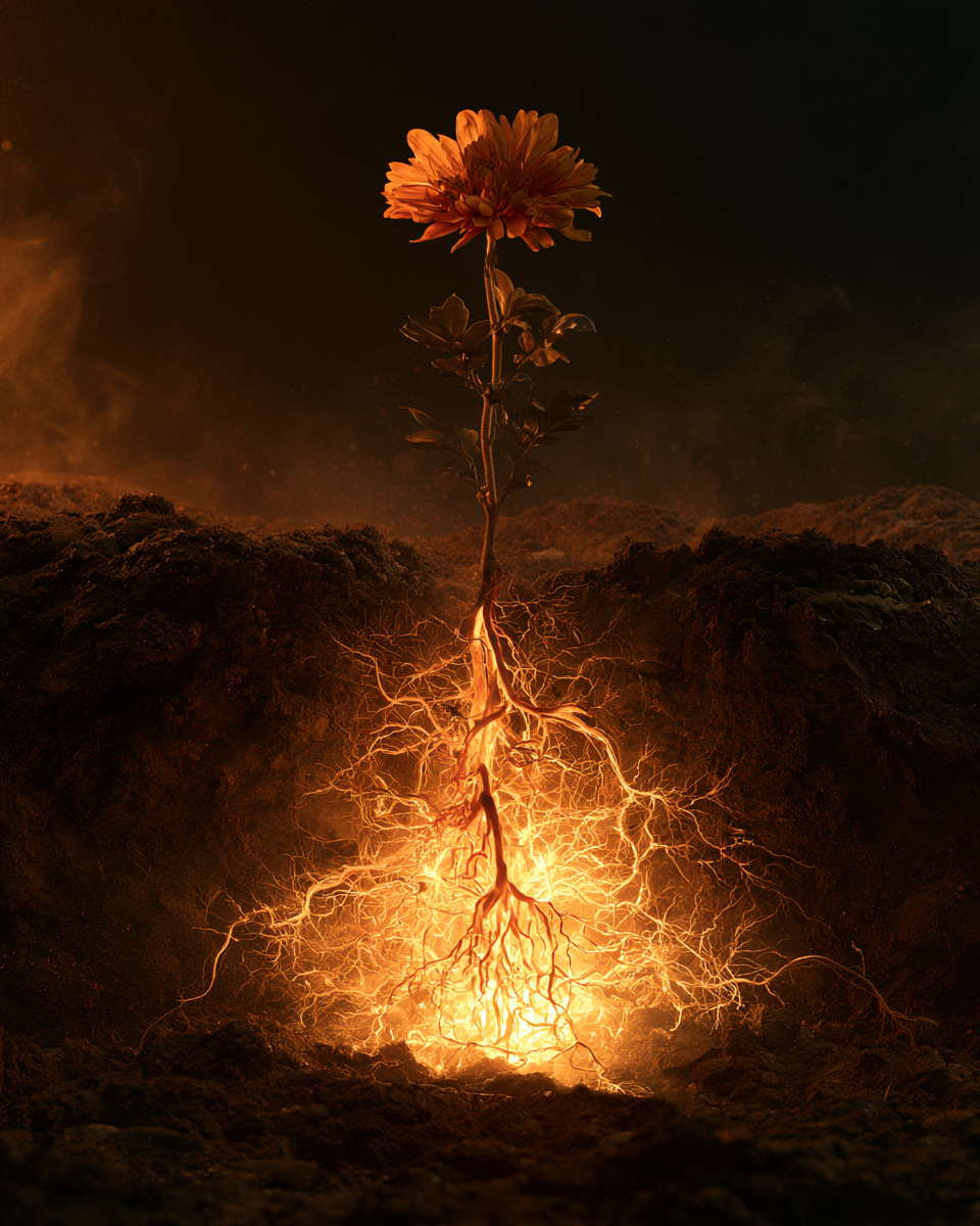Root system of a flowering plant