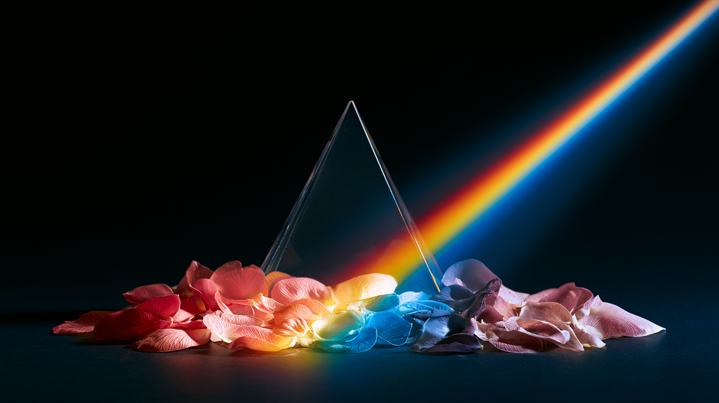 Flower in visible and ultraviolet spectrum comparison