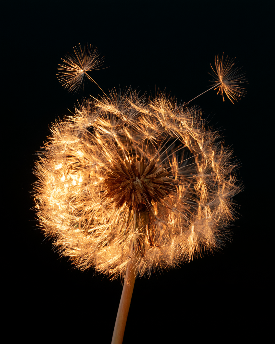 Dandelion in seed
