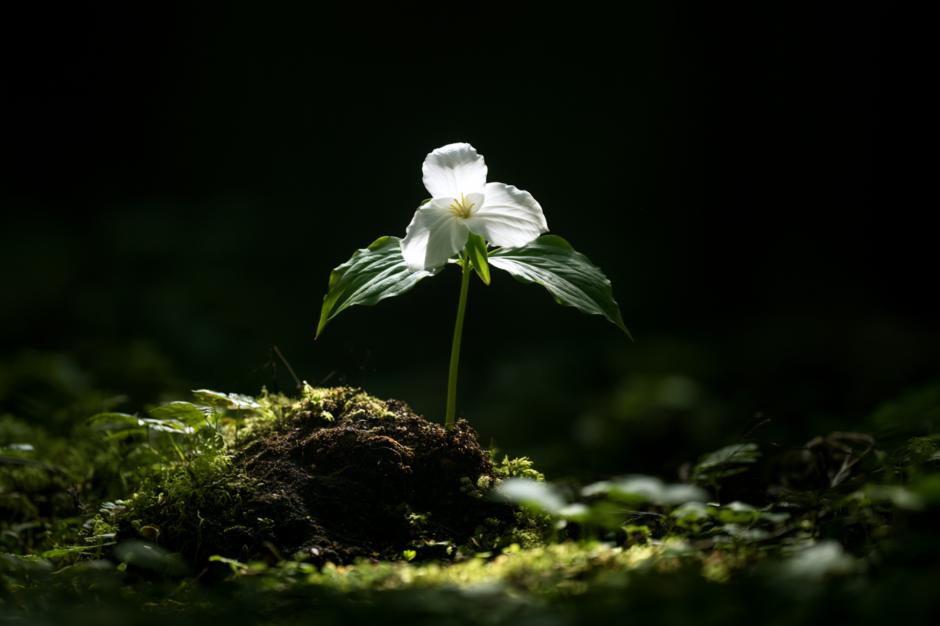 Trillium in woodland