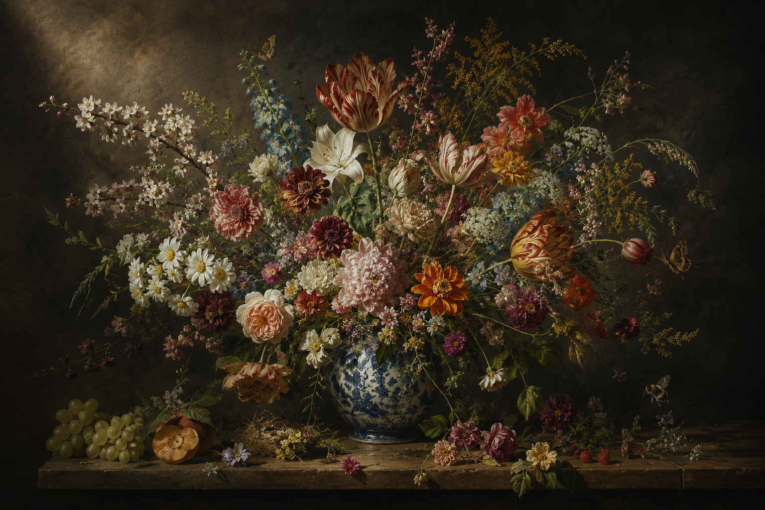 Floral Alchemy — Dutch masters botanical arrangement by Elizabeth Fichter