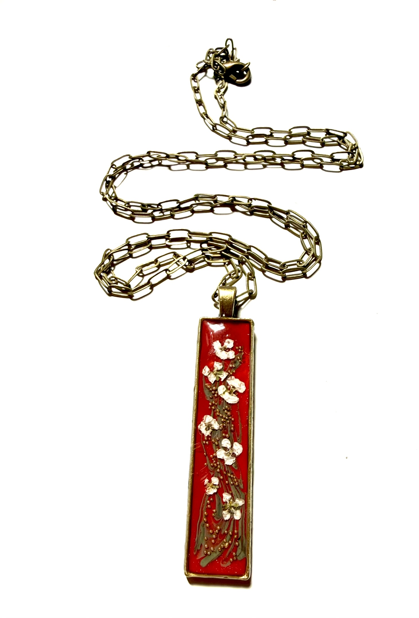 White on Paloma Red &mdash; Floral Alchemy