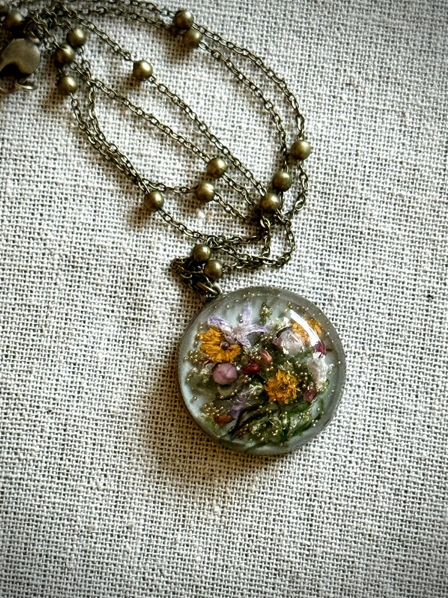 Mermaid's Dreams of Blooms — on linen